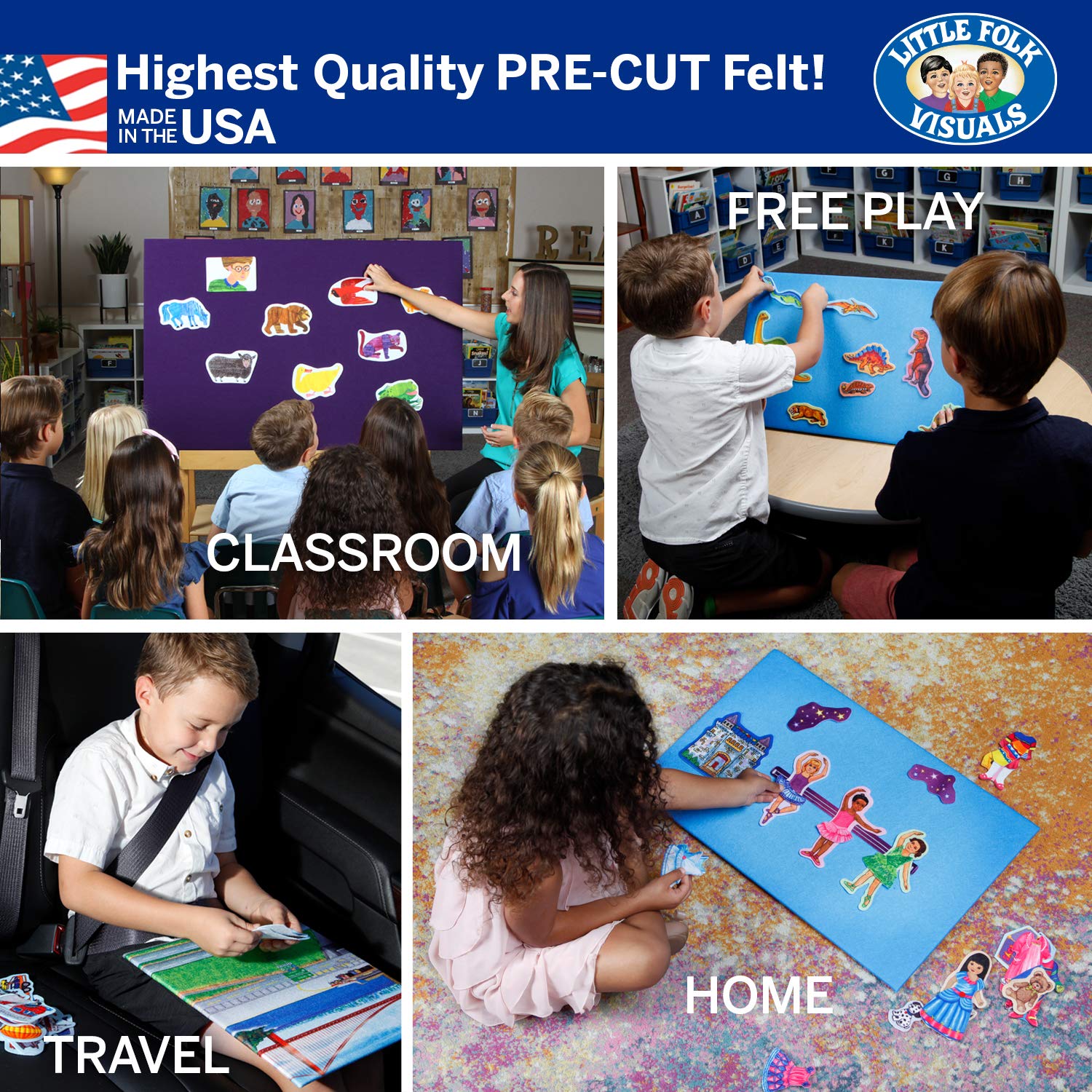 Little Folk Visuals Little Folk Visuals Fruits and Nuts Precut Flannel Felt Board Figures 18 Pieces Set for Creative Play and Learning - View 3 of 5