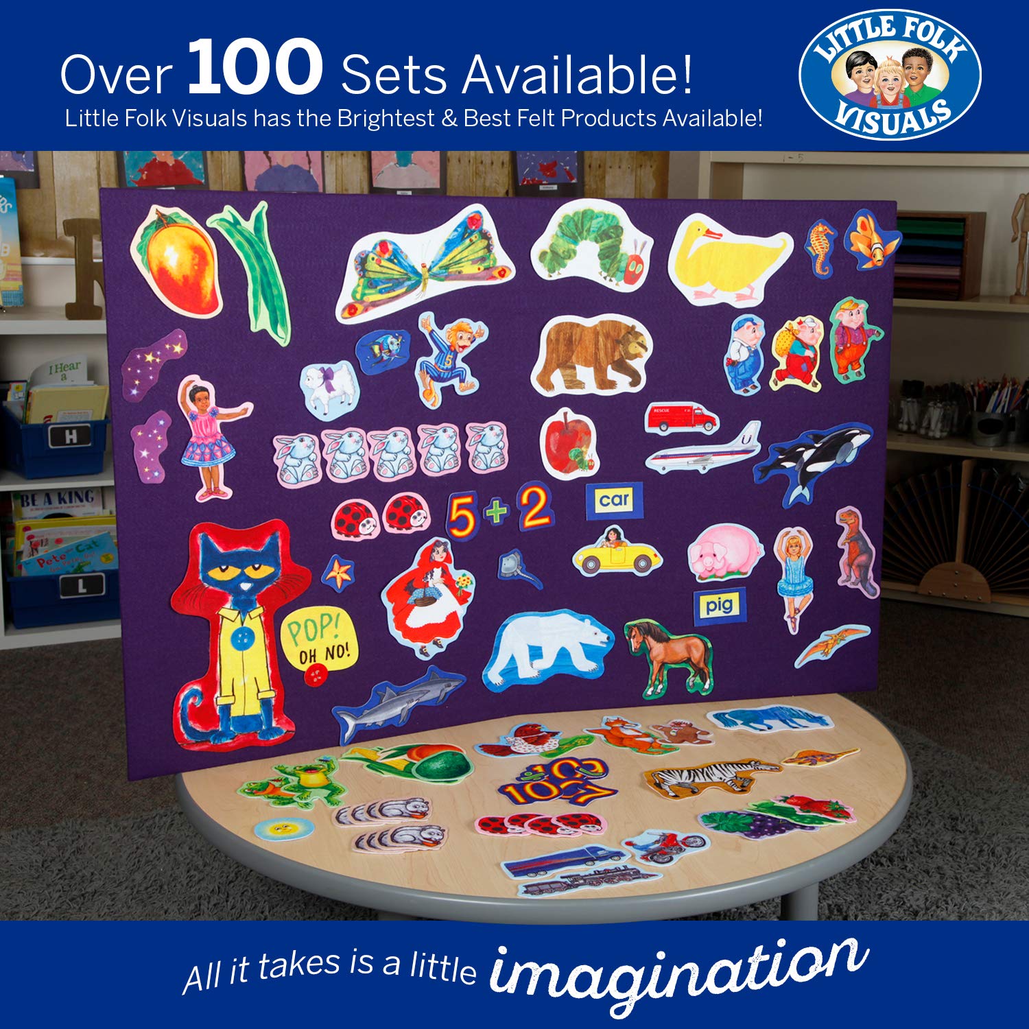 Little Folk Visuals Little Folk Visuals Fruits and Nuts Precut Flannel Felt Board Figures 18 Pieces Set for Creative Play and Learning - View 5 of 5