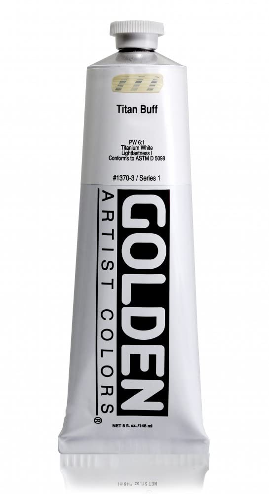 Buy GOLDEN Heavy Body Acrylics - Titan Buff 5 fl. oz. Tube | Professional Opaque Paint for Artists