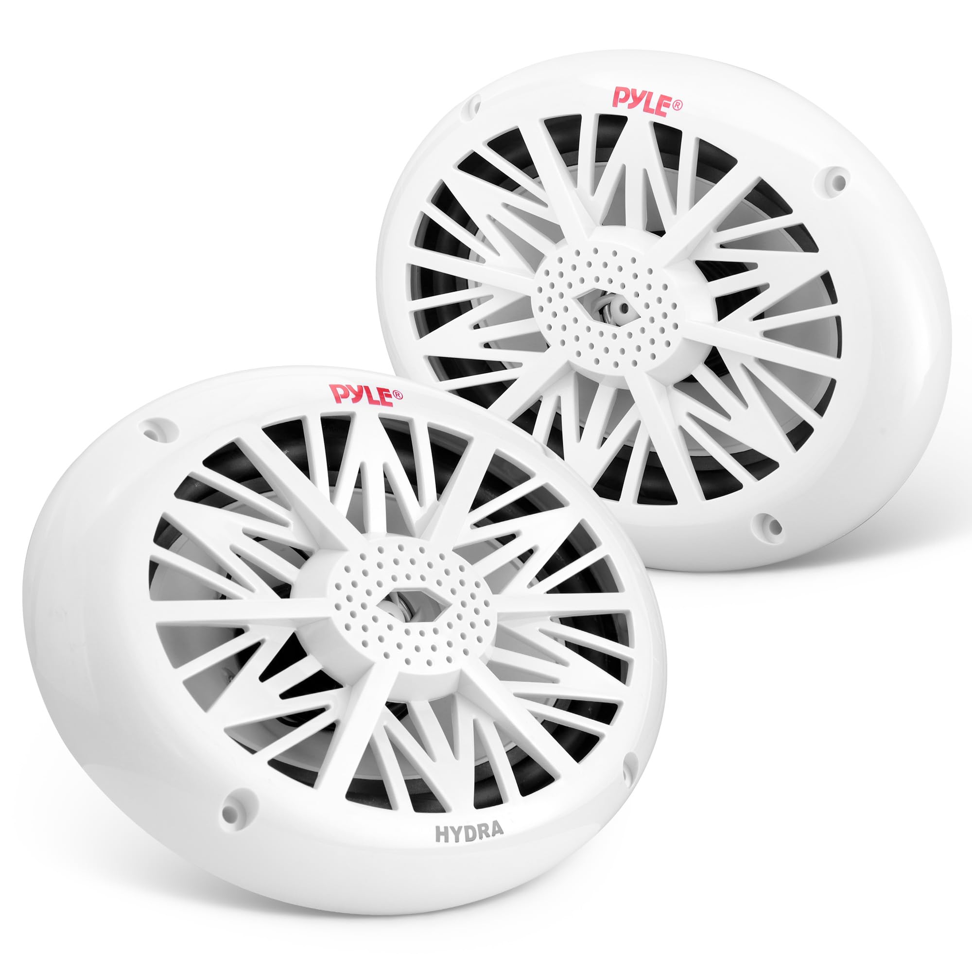 Pyle Dual 6x9 Water Resistant Marine Speakers 2 Way Full Range Stereo Sound 260 Watt White Pair