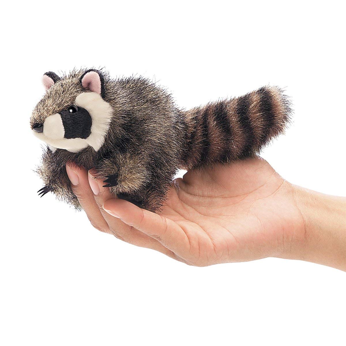 Folkmanis Folkmanis Mini Raccoon Finger Puppet Gray Perfect for Kids and Storytelling Fun