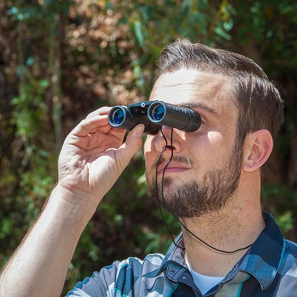 BARSKA BARSKA Lucid View 10x25 Compact Binoculars with Blue Lens - Lightweight & Portable for Outdoor Adventures - View 4 of 9