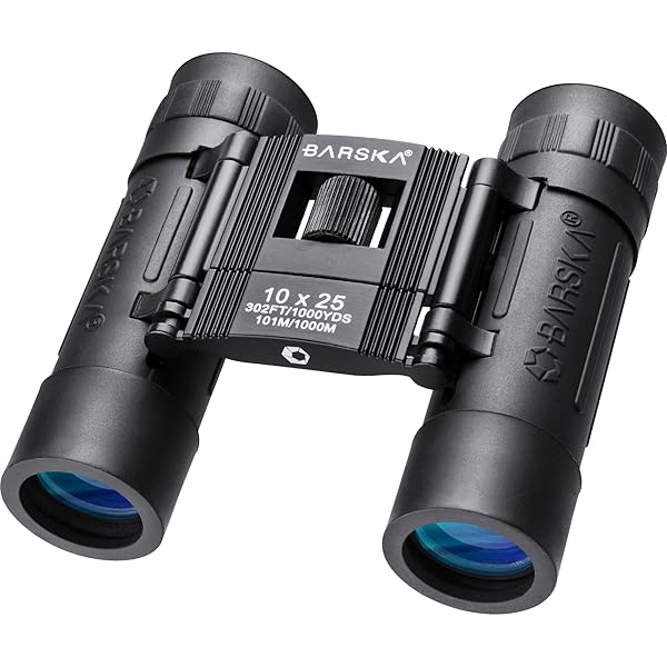 BARSKA BARSKA Lucid View 10x25 Compact Binoculars with Blue Lens - Lightweight & Portable for Outdoor Adventures - View 2 of 9