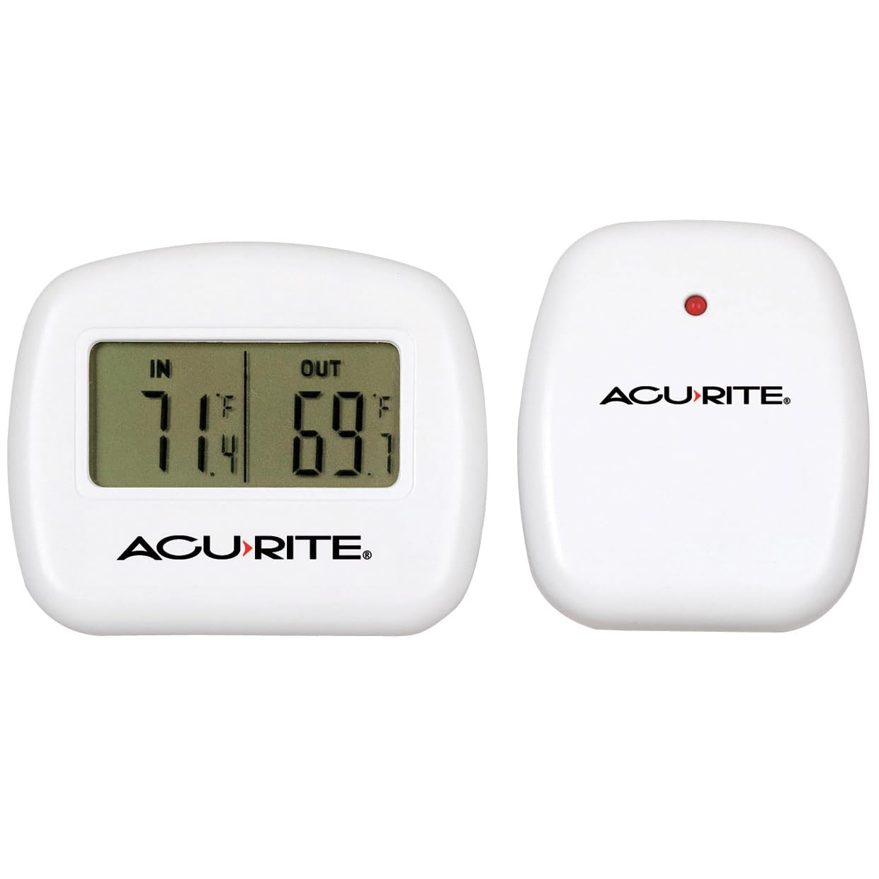 AcuRite AcuRite 00782A2 Wireless Indoor Outdoor Thermometer Accurate Temperature Reading White