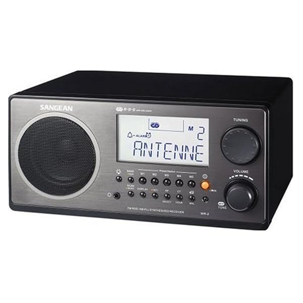 Sangean Buy Sangean WR-2 AM/FM-RBDS Digital Tuning Radio - Stylish Wooden Cabinet in Black - View 5 of 10