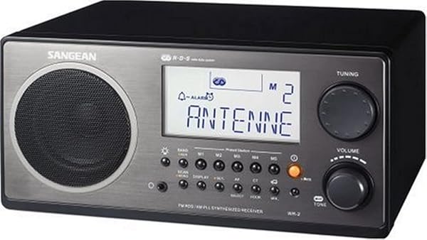 Sangean Buy Sangean WR-2 AM/FM-RBDS Digital Tuning Radio - Stylish Wooden Cabinet in Black - View 2 of 10