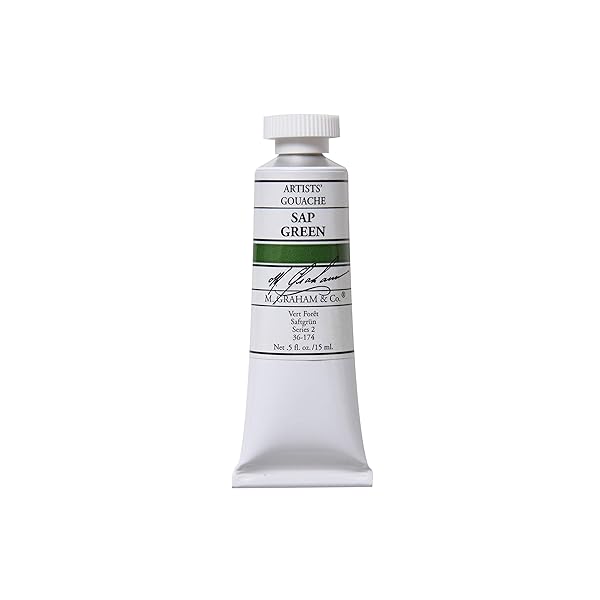 M. Graham & Co. Buy M. Graham 1/2-Ounce Tube Gouache Paint in Sap Green - Vibrant Color for Artists - View 3 of 4