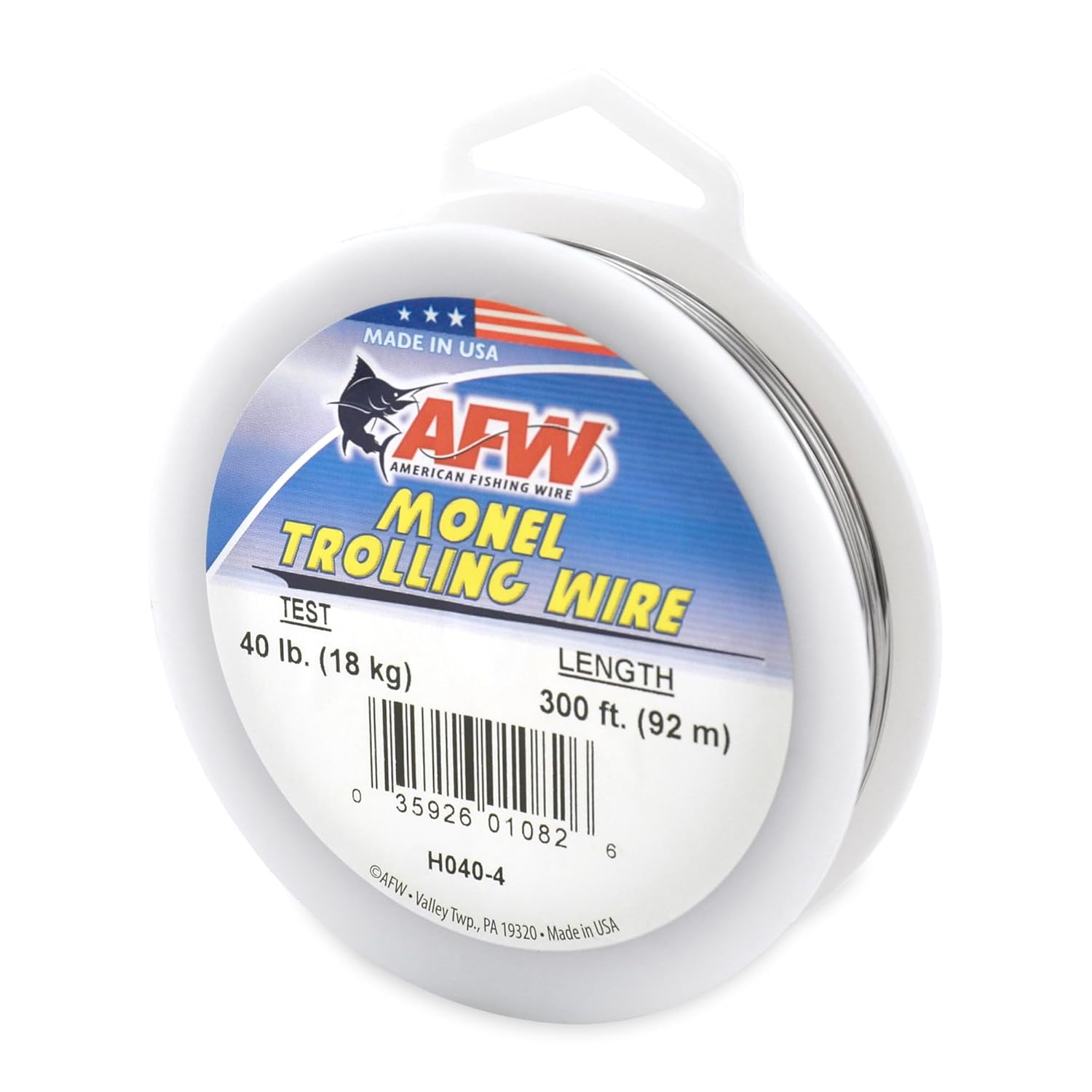 AFW American Fishing Wire Monel Trolling Wire 60 Pound Test 300 Feet Bright Color Single Strand Fishing Line - View 9 of 9