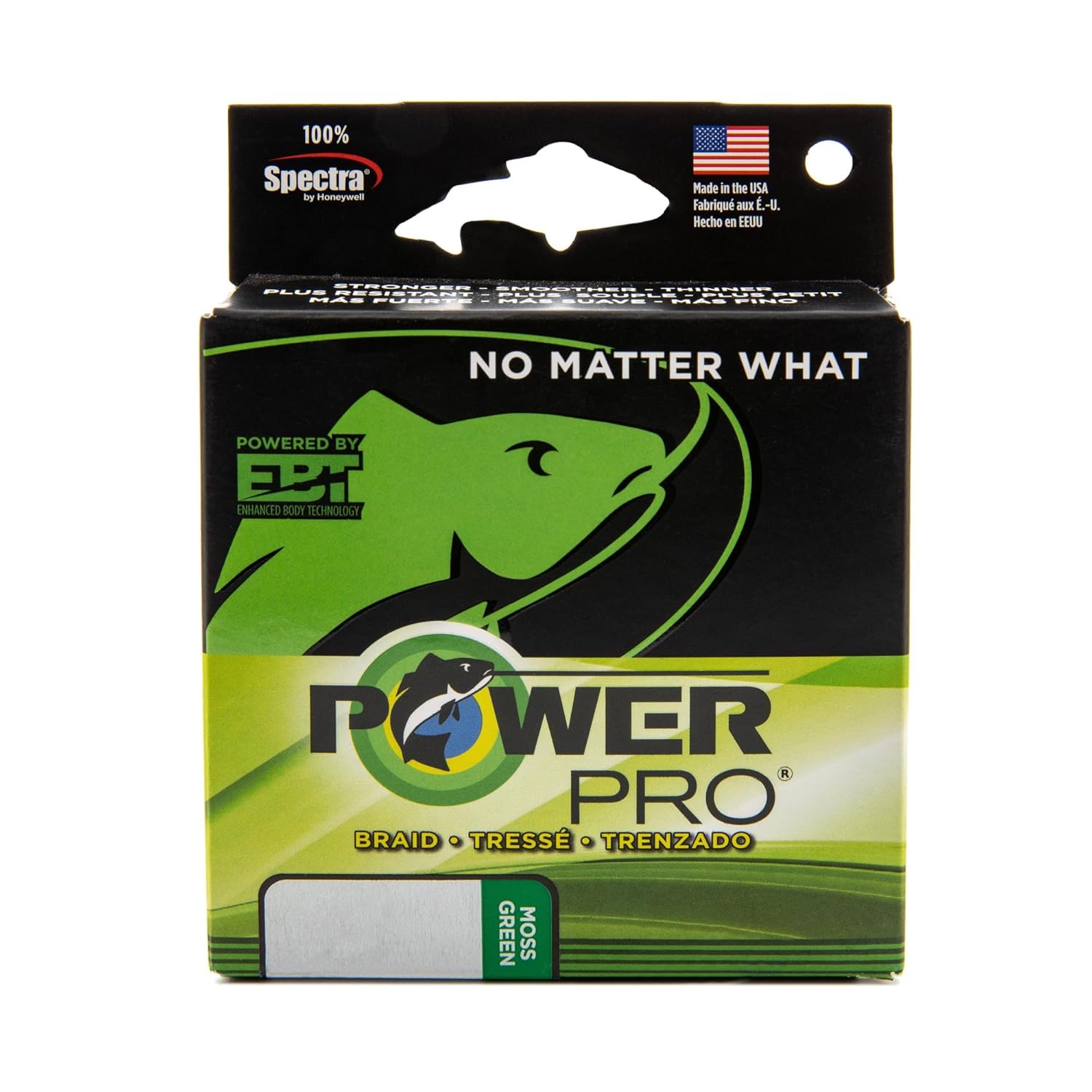 POWER PRO Power Pro Braided Spectra Fiber Fishing Line 15 lb 500 yd Moss Green for Superior Strength and Durability