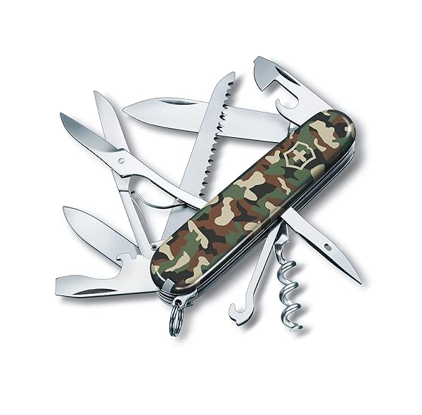 Victorinox Victorinox Huntsman Swiss Army Knife: 15 Functions, Swiss Made, Camouflage Pocket Knife with Blade, Screwdriver & Scissors