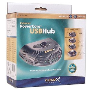 GoldX GXSU-104 PowerCore 4-port USB Hub High-Speed Data Transfer and Charging Solution for Multiple Devices - View 2 of 3