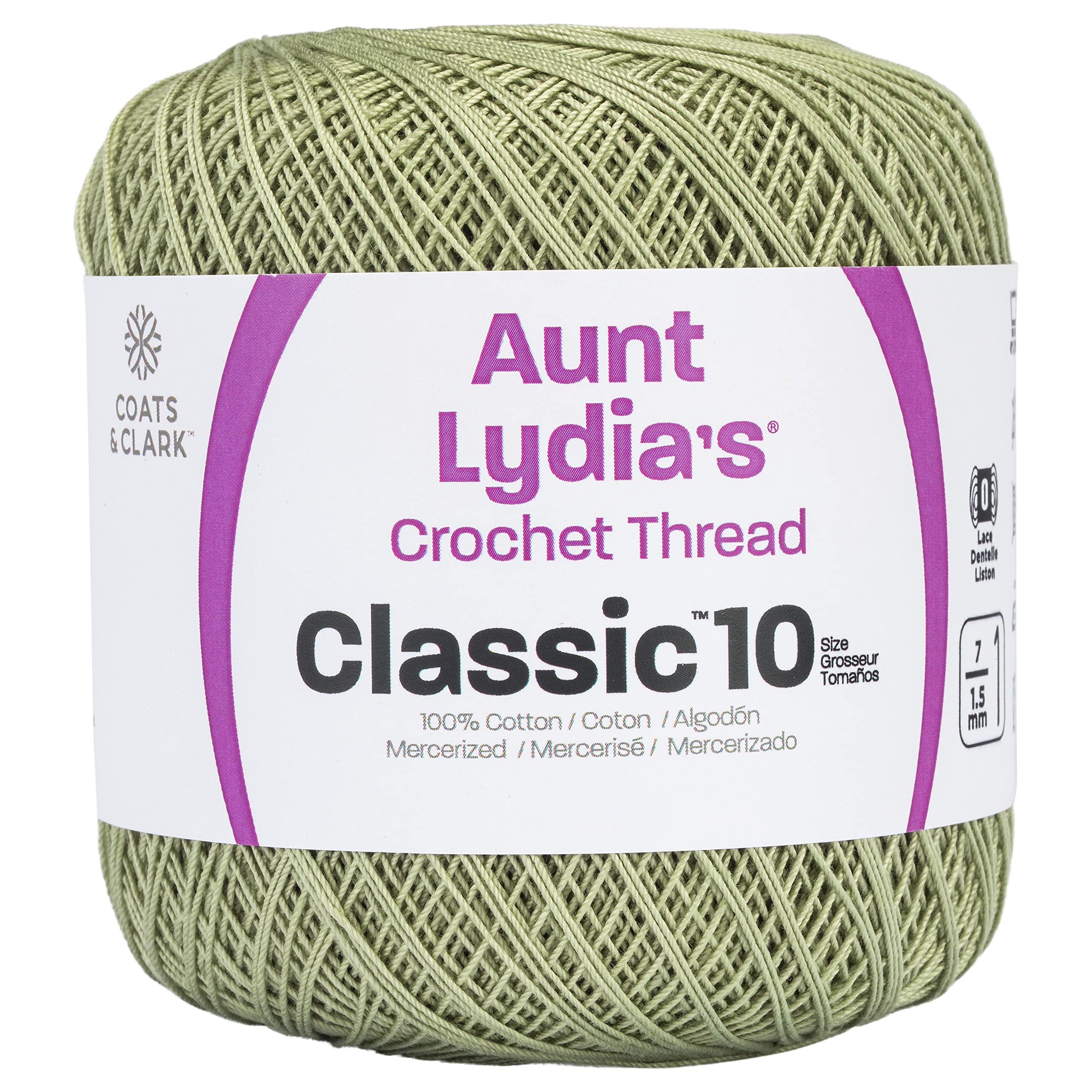Red Heart Coats Crochet Classic Thread 10 in Frosty Green - 1050 Feet for Perfect Crochet Projects