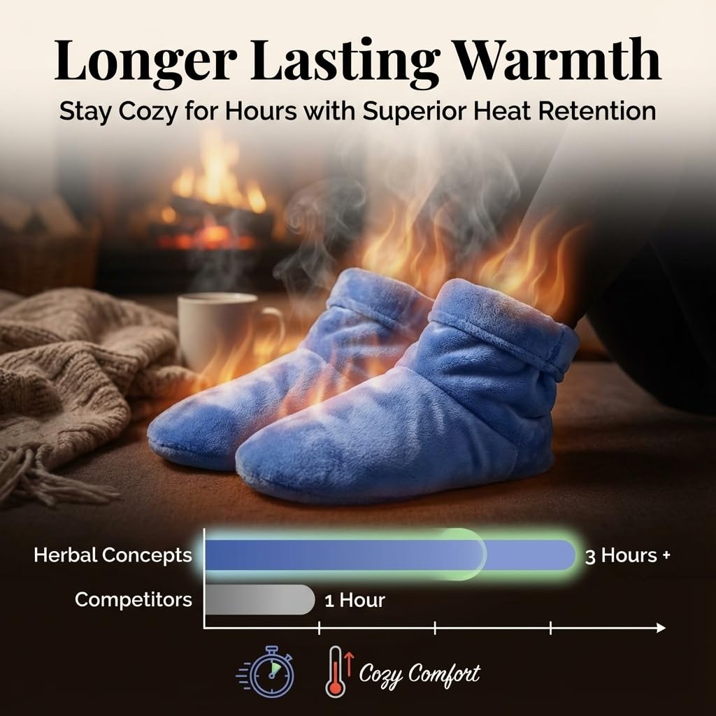 Herbal Concepts Herbal Concepts Aromatherapy Boot Shaped Microwaveable Wrap with Organic Flaxseed Peppermint and Spearmint for Stress Relief and Comfort - View 3 of 6