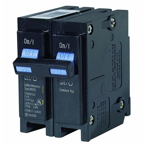 Eaton Buy EATON BR215 Double Pole Circuit Breaker 15-Amp 120/240V - Reliable & Interchangeable, Pack of 1