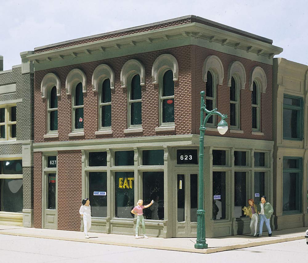 Woodland Scenics HO Kit DPM The Other Corner Cafe Model Train Building for Realistic Scenery