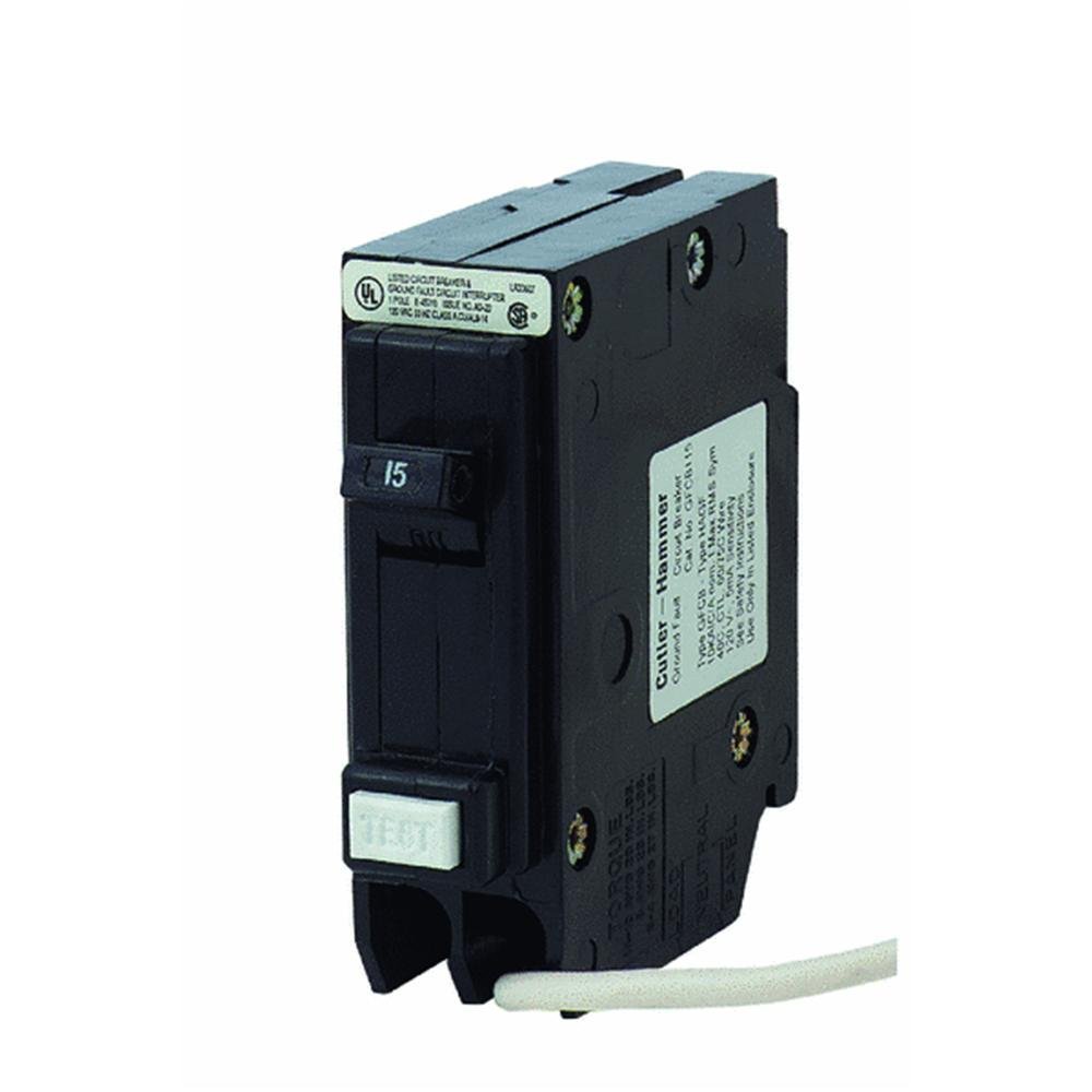 Buy Eaton GFCB115CS 15-Amp Single Pole Ground Fault Circuit Breaker - 120V Safety Solution