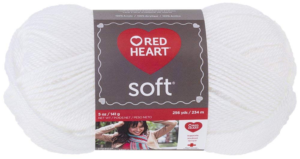Buy RED HEART Soft Yarn in White - Perfect for Knitting & Crochet Projects