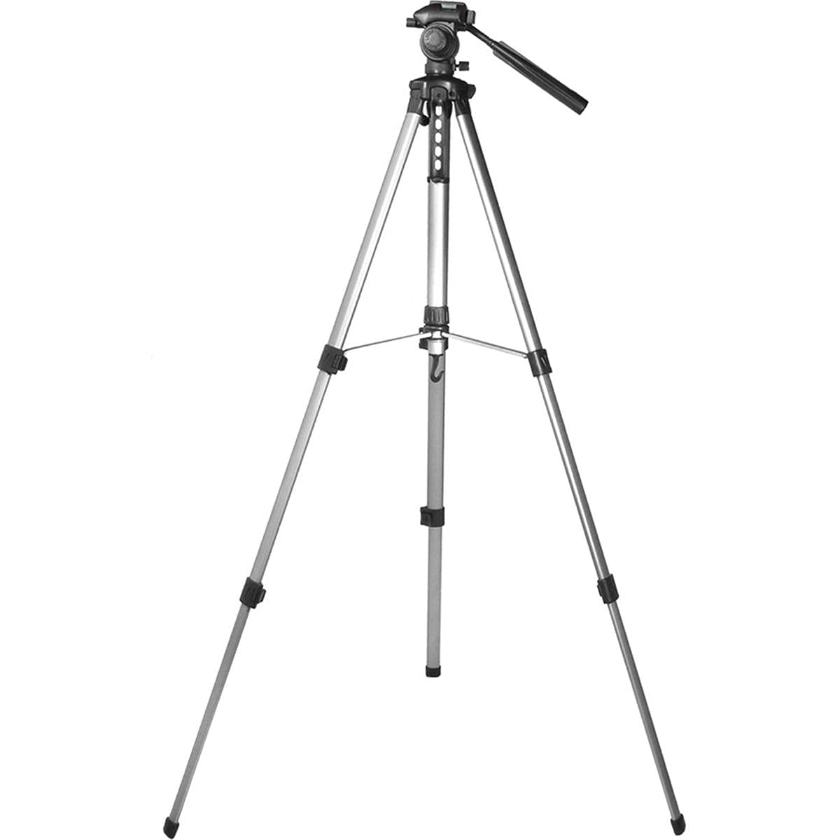 "BARSKA Deluxe Tripod 63.4" Extendable with Carrying Case - Gray/Black for Perfect Photography"