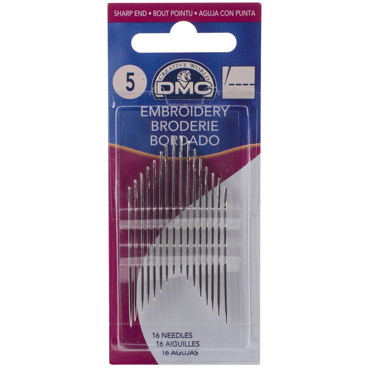 DMC Buy DMC 1765-5 Embroidery Hand Needles - 15-Pack Size 5 for Perfect Stitching