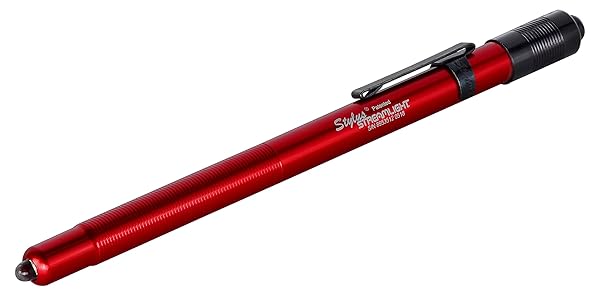 Streamlight Streamlight 65035 Stylus 11-Lumen LED Pen Light - Red with 3 AAAA Batteries | Compact & Bright