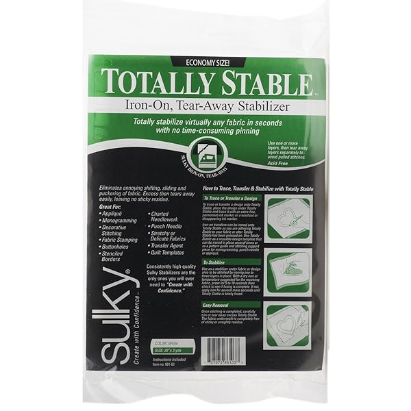 Buy Sulky Totally Stable Iron-On Tear-Away Stabilizer - 20x3 Yards for Perfect Sewing Projects