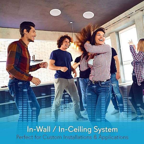 Pyle Buy Pyle 8'' 2-Way Midbass Woofer Speakers - In-Wall/In-Ceiling System with 250W Peak Power & 50Hz-20kHz Response - View 4 of 8