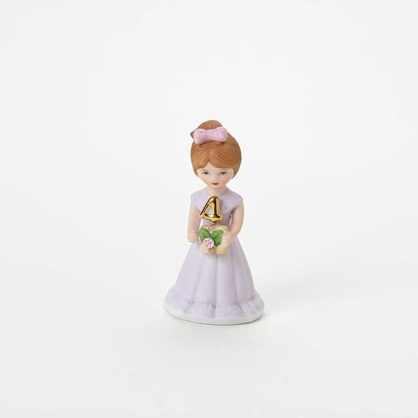 Enesco Growing Up Girls Â“Brunette Age 4Â” Porcelain Figurine, 3.5Â”, White