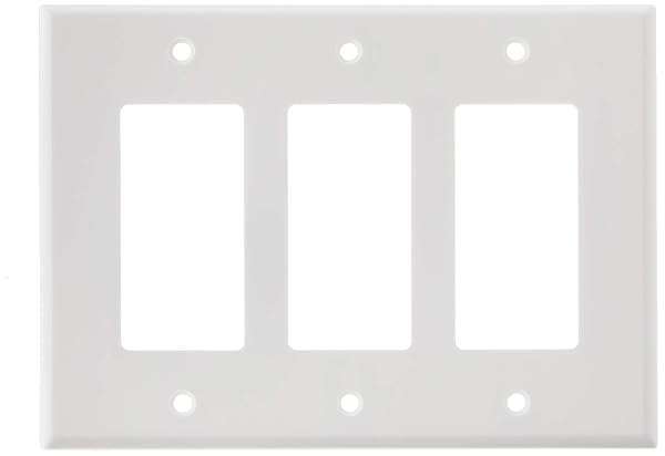 Leviton Leviton 80611-W 3-Gang Decora Wallplate - White GFCI Device Cover for Stylish Home Decor - View 4 of 6