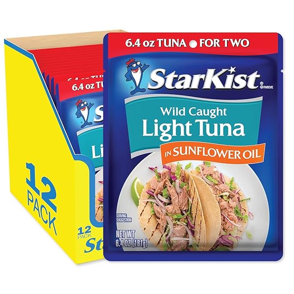 StarKist StarKist Chunk Light Tuna in Sunflower Oil - 6.4 Oz, Pack of 12 | Healthy & Convenient Seafood Option