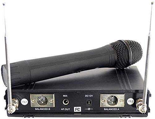 Pyle 2 Channel VHF Wireless System Handheld Microphone Belt Pack Transmitter Headset Mic Rack Mountable PDWM2700 - View 2 of 4