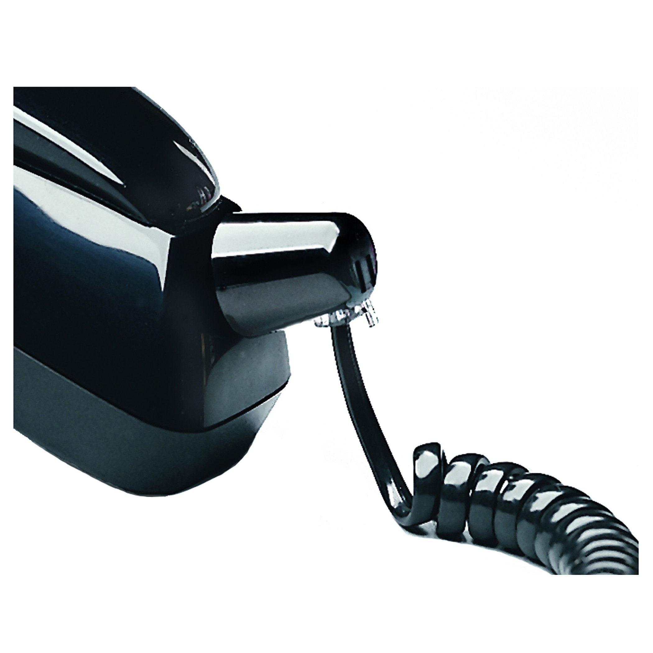 SOFTALK Softalk Twisstop Detangler: 25-Foot Coiled Phone Cord in Black for Tangle-Free Calls - View 2 of 3