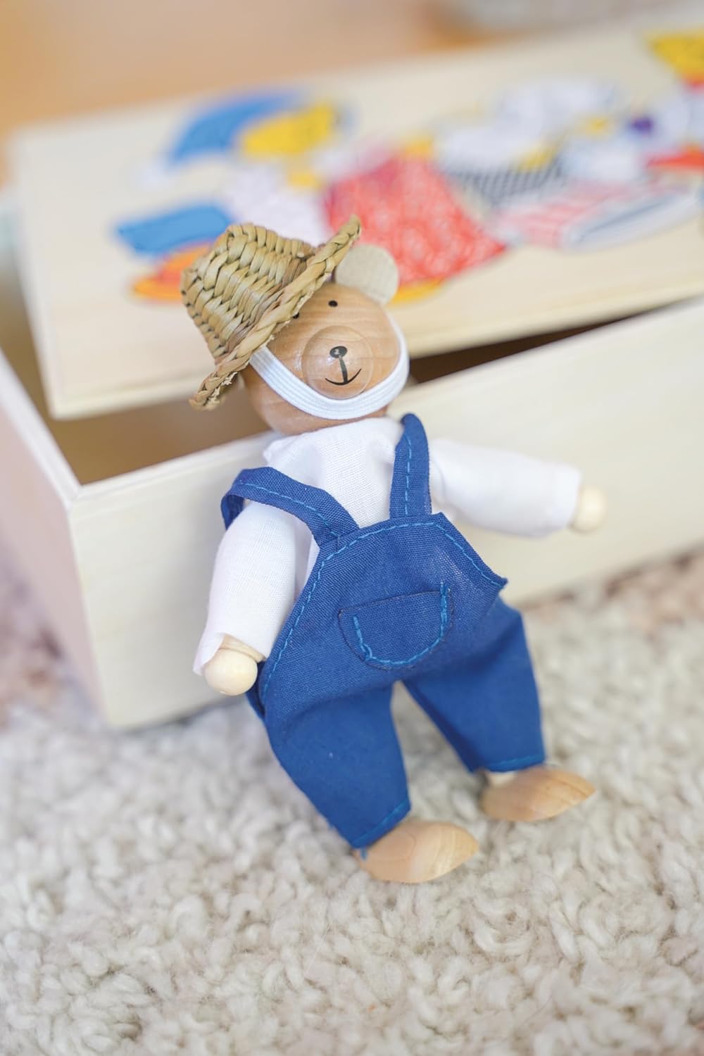 Goki Goki Flexible Puppets Bears Benna and Bennoh with Wardrobe Doll Multicolor 51914 for Creative Play and Imaginative Fun - View 4 of 9