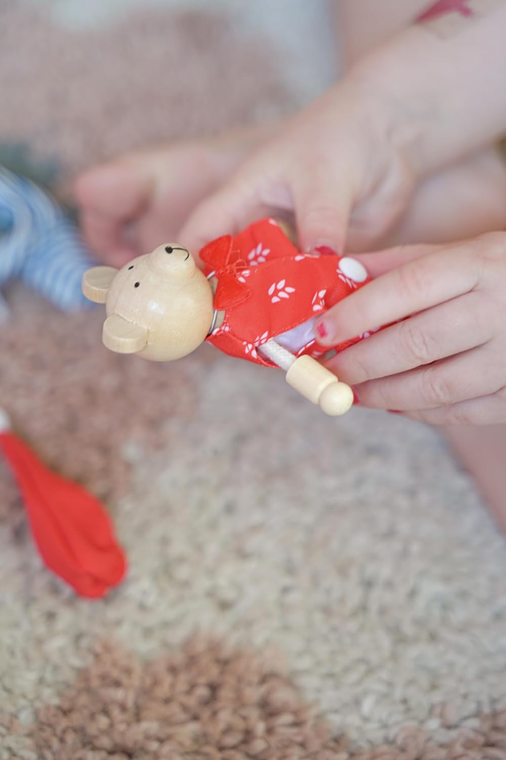 Goki Goki Flexible Puppets Bears Benna and Bennoh with Wardrobe Doll Multicolor 51914 for Creative Play and Imaginative Fun - View 8 of 9