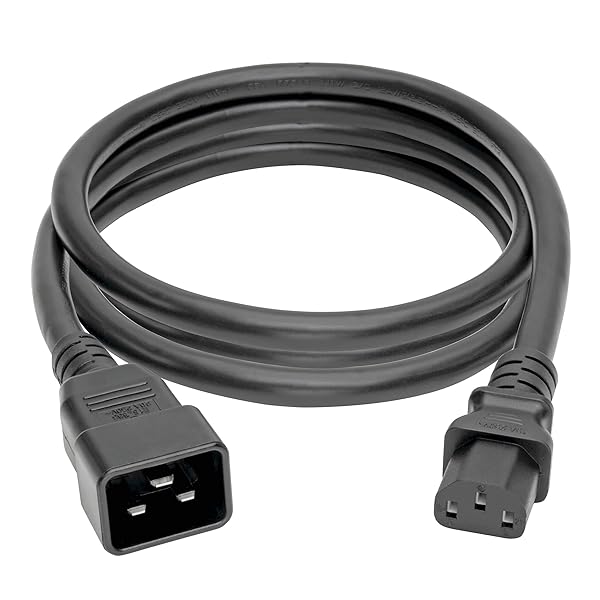 Tripp Lite 7ft Heavy Duty Power Cable C20 to C13, 14 AWG, 15A, 100-250V - Reliable Computer Extension Cord
