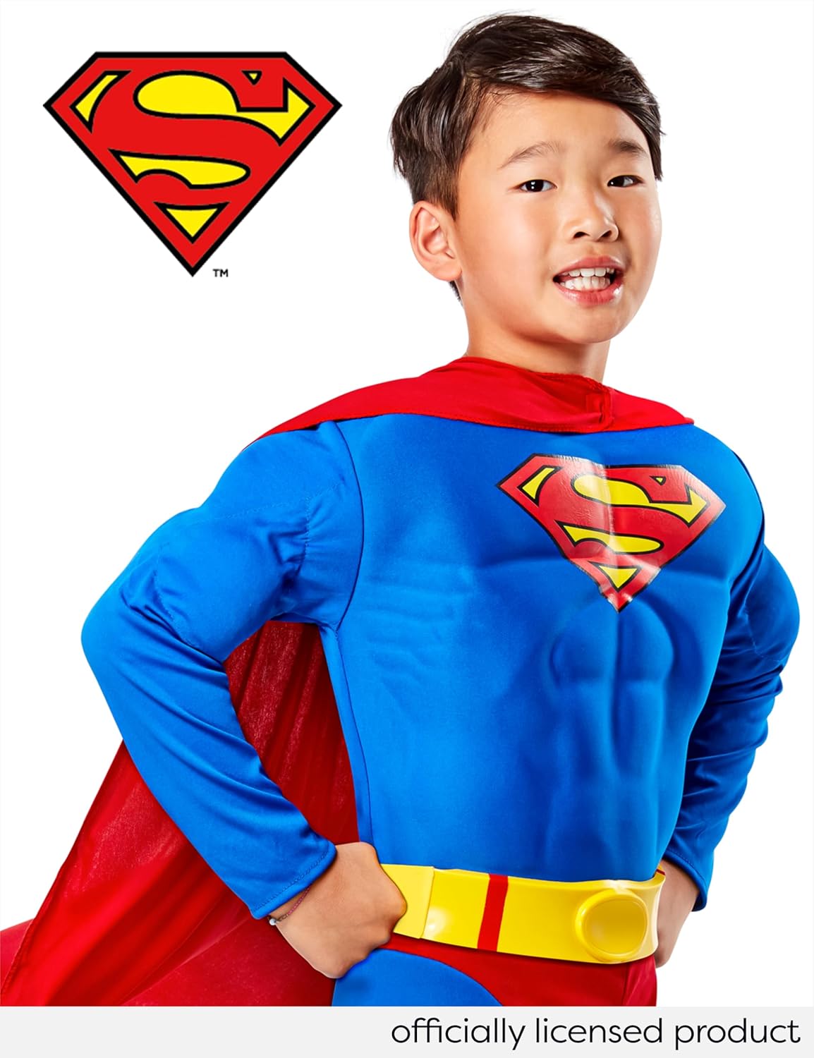 Rubies Rubies Child DC Super Heroes Deluxe Muscle Chest Superman Costume Large for Themed Parties and Halloween - View 2 of 9