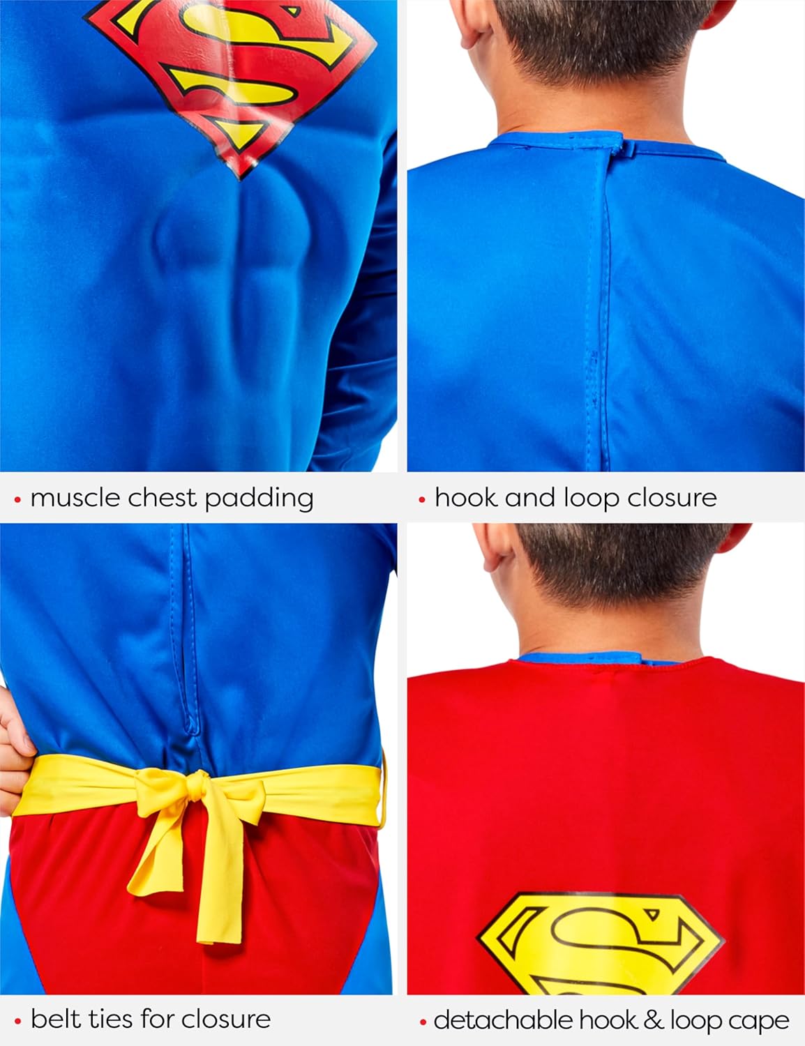 Rubies Rubies Child DC Super Heroes Deluxe Muscle Chest Superman Costume Large for Themed Parties and Halloween - View 6 of 9