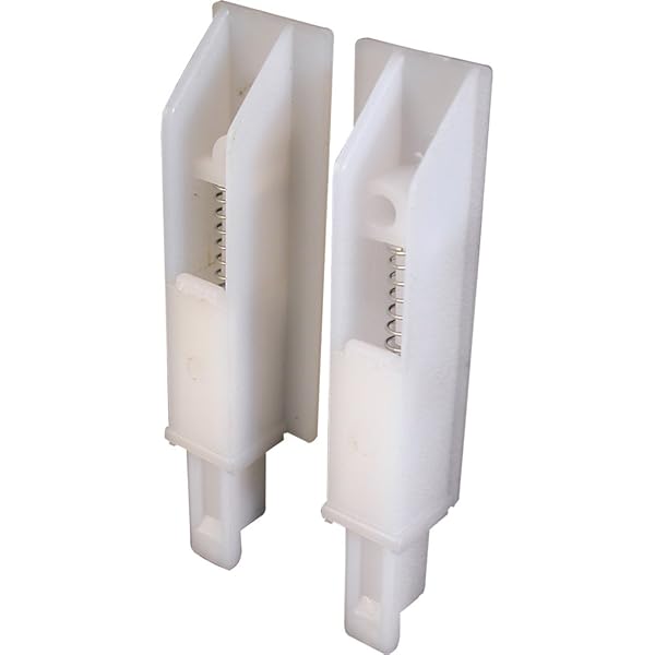 PRIME-LINE Prime-Line N 6559 White Plastic Sliding Door Bottom Guides - Easy Installation & Durable Design
