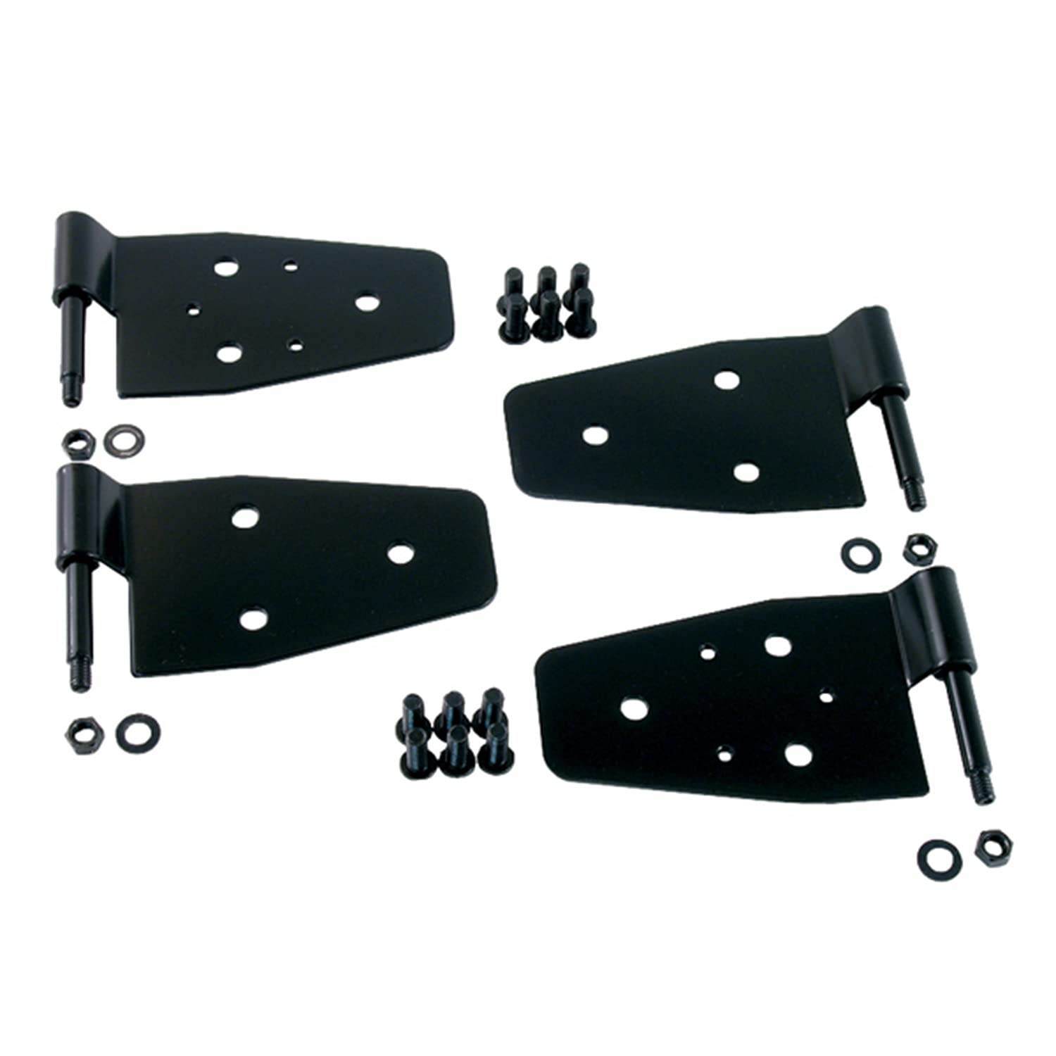 Rugged Ridge Rugged Ridge Door Hinge Kit for Jeep Wrangler YJ, TJ, LJ | Durable Black Steel, 4-Piece Set | Fits 1987-2006 Models