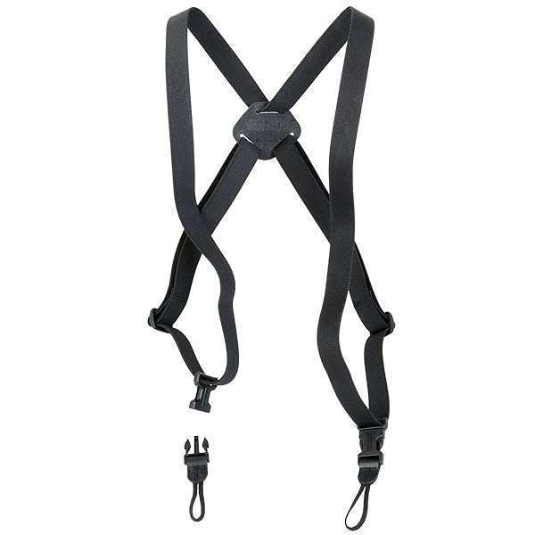 OP/TECH USA OP/TECH USA Bino/Cam Harness - Self-Adjusting, Quick Disconnects, Elastic, Black - Ultimate Comfort for Outdoor Adventures