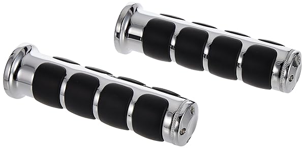 Upgrade Your Honda Gold Wing: Kuryakyn 6180 ISO Handlebar Grips (1975-2017) - Chrome, Premium Comfort