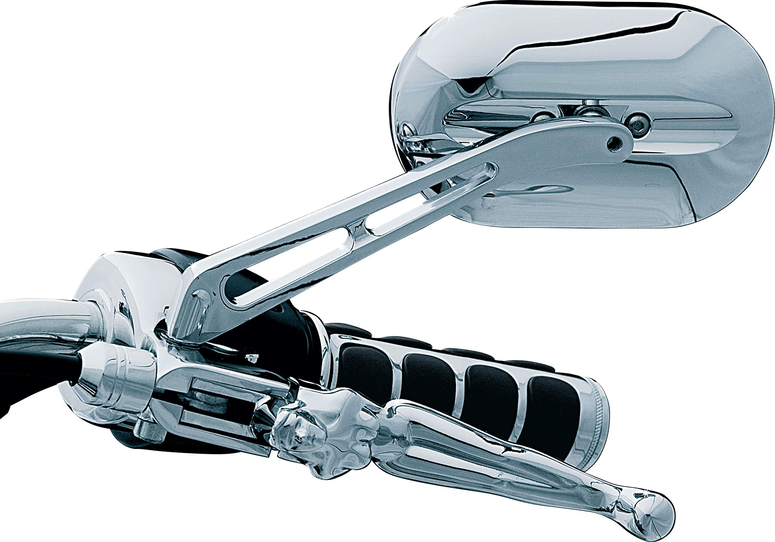 Kuryakyn Buy Large Magnum Plus Mirror with Flat Glass & Chrome Finish - Perfect for Modern Decor