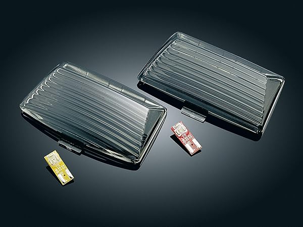 Upgrade Your Harley: Kuryakyn 4824 Front Fender Tip Lens Kit with Amber LED for 1986-2017 Models