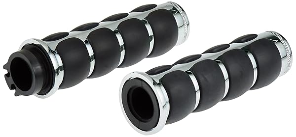 Kuryakyn Buy Kuryakyn 6236 ISO Handlebar Grips for Honda & Triumph Motorcycles - Chrome, Premium Quality - View 4 of 5