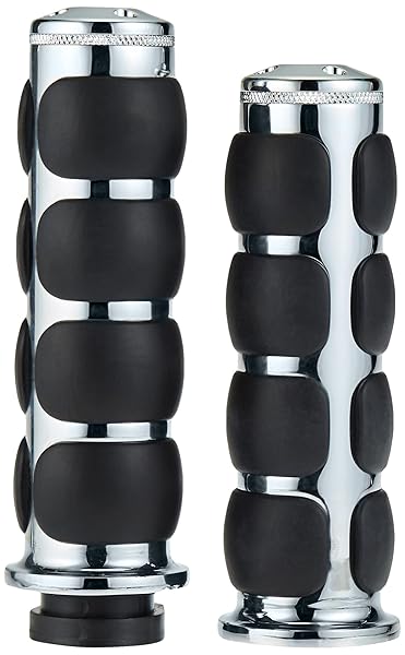 Kuryakyn Buy Kuryakyn 6236 ISO Handlebar Grips for Honda & Triumph Motorcycles - Chrome, Premium Quality - View 2 of 5