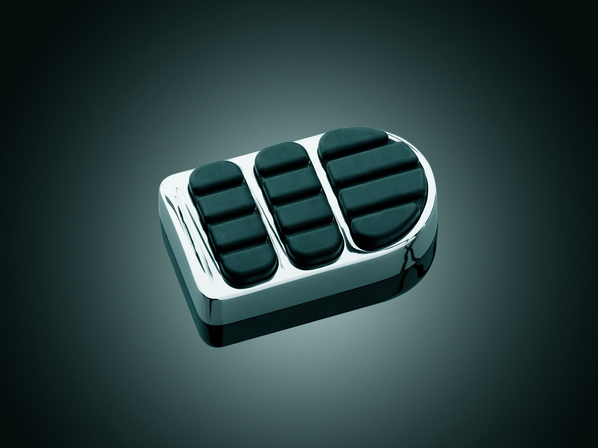 Upgrade Your Ride: Kuryakyn 8029 ISO Brake Pedal Pad for 1984-2019 Harley FX & XG Motorcycles - Chrome Finish
