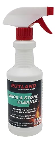 RUTLAND PRODUCTS Rutland Brick & Stone Cleaner: Effective Fireplace Cleaning Solution - 16 Fl Oz