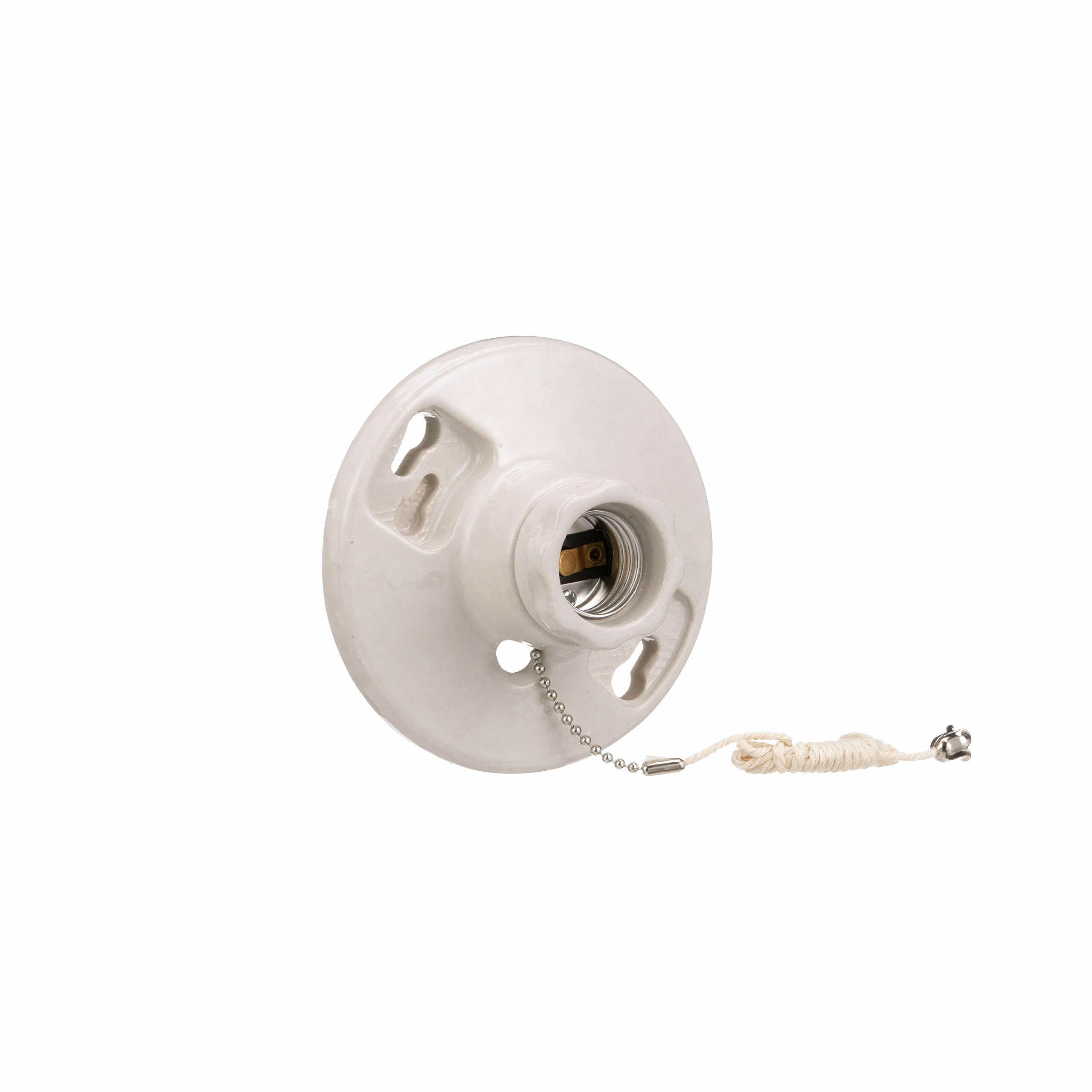 Eaton Buy EATON 659-SP Eagle Ceiling Receptacle Lamp Holder - 660W Porcelain, Medium Base, White