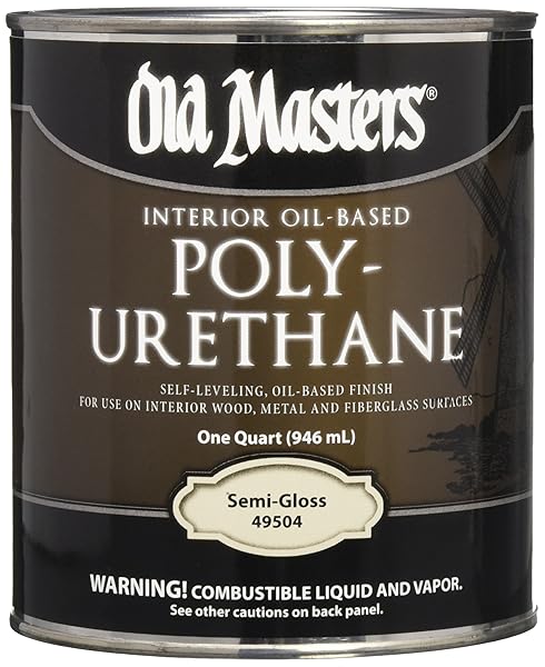 Old Masters Old Masters 1 Quart Polyurethane Oil-Based Finish Semi-Gloss Clear - Durable Wood Protection