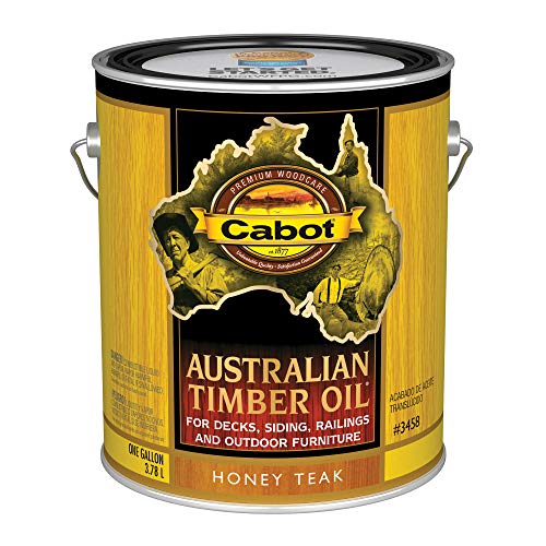 Cabot Cabot Australian Timber Oil Wood Stain & Protector - Honey Teak, 1 Gallon for Durable Outdoor Finish