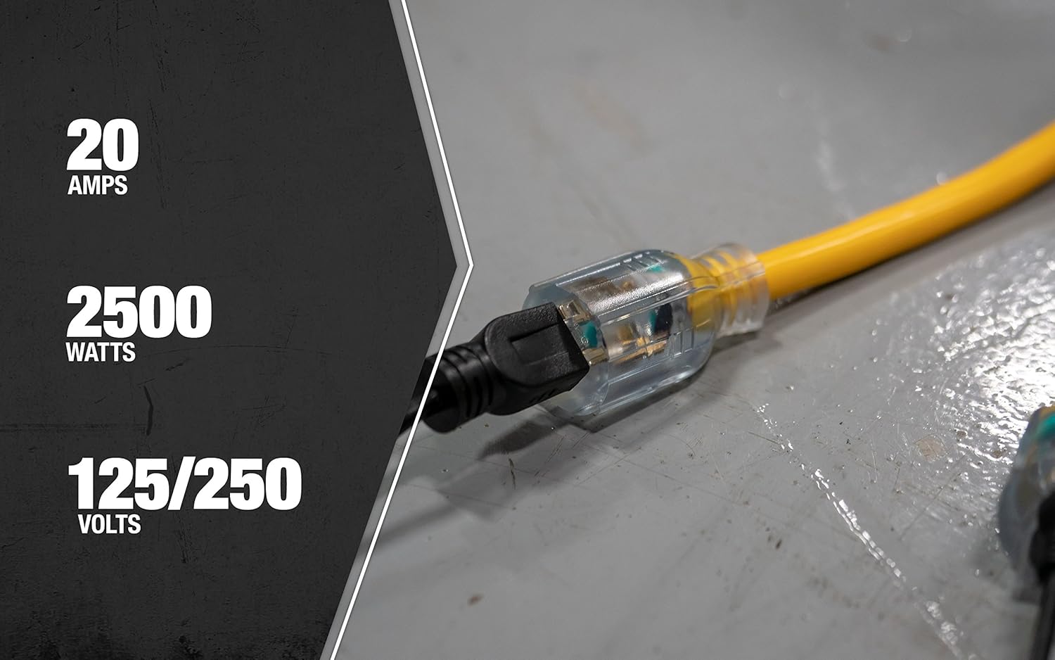 Woods Coleman Cable 19248802 01924 Yellow Extension Cord One Size Durable and Reliable Power Solution - View 4 of 7